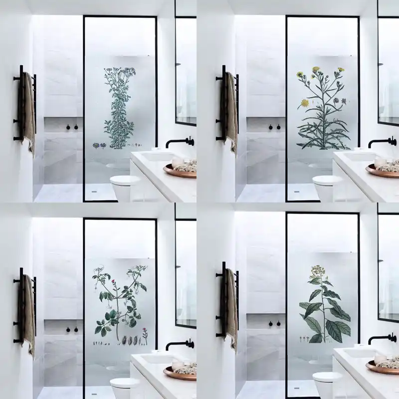 Frosted Window Film Privacy Static Cling Glass Door Sticker Home Decor