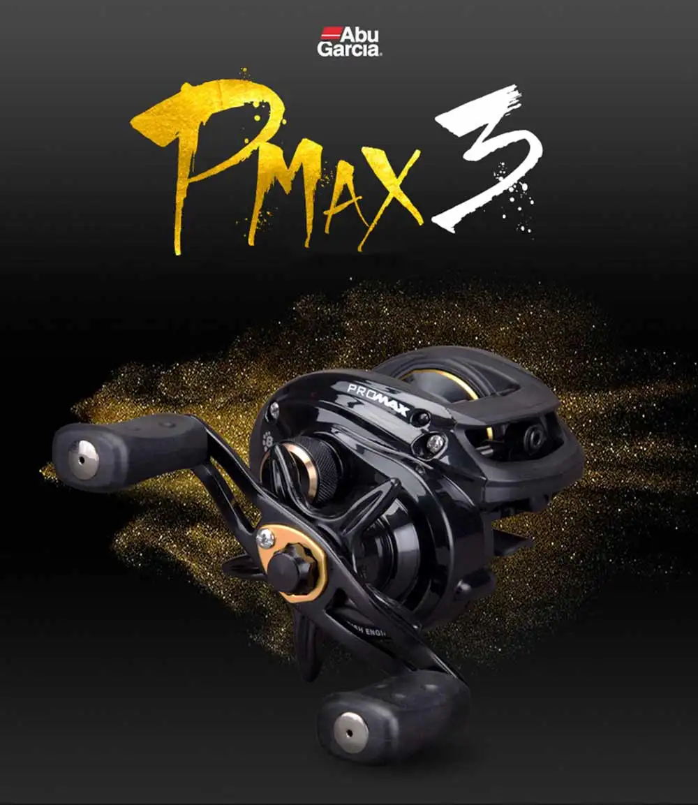 Isca de Fundição Carretel de Pesca Garcia Direita Esquerda Mão 7.1:1 202g Maxdrag 8kg Baitcasting Carretel Longo Fundição Abu Pmax3 2 Cheap Carretilhas de pesca