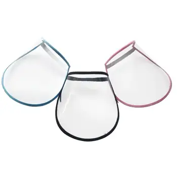 

3 Colors Kids Adults Unisex Face Sunscreen Cover Transparent Anti-UV Anti-pollution Sand-proof Oil-proof Empty Top Hats Shield