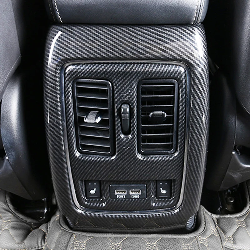 Для Jeep Grand Cherokee автомобиль ABS углеродное волокно сзади Кондиционер Выход вентиляционная рамка Крышка отделка Аксессуары