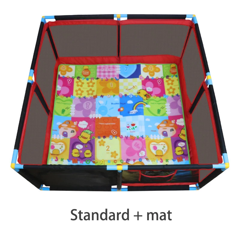 Standard mat Детский манеж для детского бассейна, шарики для новорожденного, детский забор, манеж для детского бассейна, Домашний детский манеж, защитные ворота - Color: Standard mat