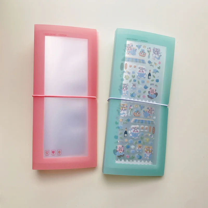 60 Slots Transparent Matte Stickers Storage Book Capacity Exhibition Photo Album Tool Card Package Button Type Photo Album Case