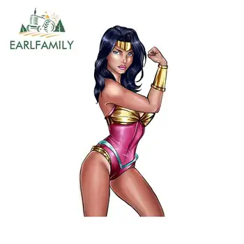 

EARLFAMILY 13cm x 8.3cm For Super Hero Girl Sexy Decal Windows Car Stickers Helmet Refrigerator Personality Decoration