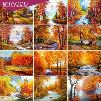 

Diamond Painting 5D Landscape Diamond Embroidery Autumn Picture Of Rhinestones Tree DIY Needlework Handmade Gift