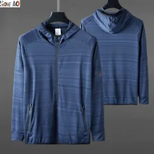 Мужские осенние и зимние спортивные куртки для фитнеса, бега, тренировок, с длинным рукавом, на молнии, Повседневная Толстовка с капюшоном, быстросохнущее пальто