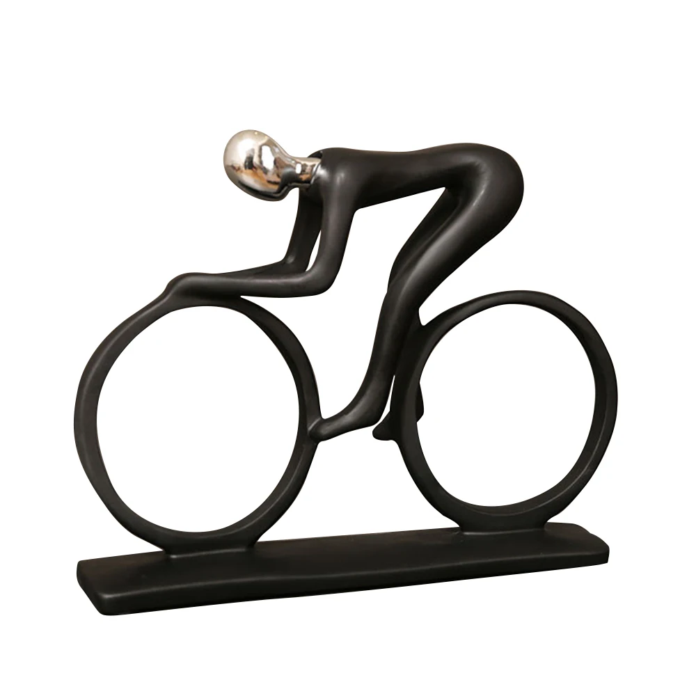 

Nordic Bicycle Statue Champion Cyclist Sculpture Figurine Resin Modern Abstract Art Athlete Figurine Home Decor Decoration
