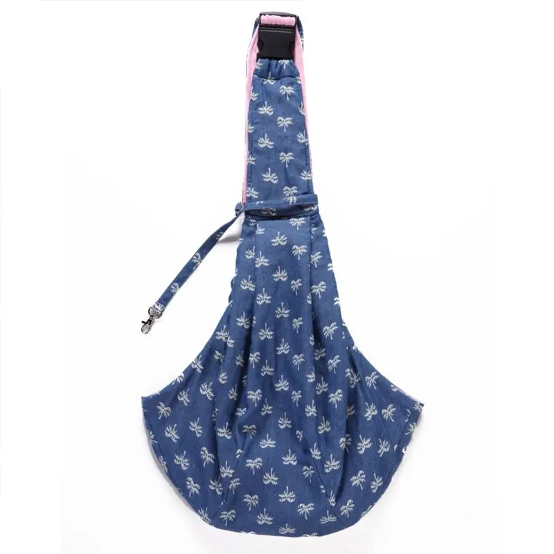 Simple Blue Background Mobile Phone Bag Buckle Adjustment Pet Bag White Small Pattern Camouflage Cloth Bag Pet Portable pack