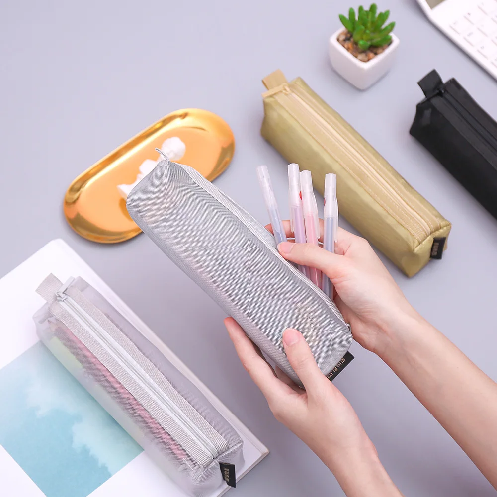 Чехол для карандашей сетчатый чехол школы Stylo Estuches Back To School прозрачные чехлы