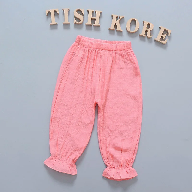 Children Baby 0-5-Year-Old Summer Casual Anti Mosquito Pants BOY'S Girls Korean-style Air Conditioner Trousers Lantern Pants