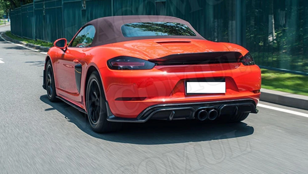Задний спойлер из углеродного волокна для Porsche 718 Cayman Boxster Base S Coupe-, автомобильный Стайлинг