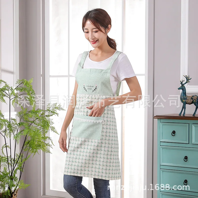 Apron Manufacturers Korean-style-Style Kitchen Sleeveless Apron Adult Cooking Cute Apron Manufacturers Direct Selling a Generati