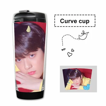 

KPOP TXT SOOBIN New Album Pictorial Photo With The Cup Curve Cup Hand Glass Dropshipping