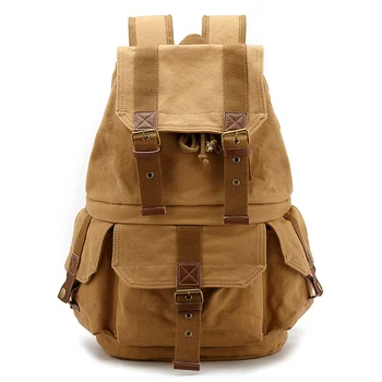 

Outdoor Sports Mountaineering Bag Travel Luggage Bag Canvas Hiking Backpack Camping Rucksack Men's Backpack Mochila Militar Back