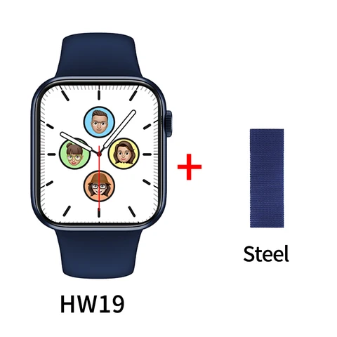 Smartwatch Series 6 Smart Watch Men Women HW19 plus Heart Rate Monitor pk W26 W37 P8 plus HW22 pro max D20 Y68 IWO 13