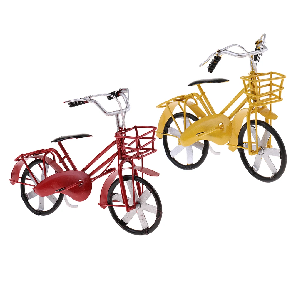 Artificial Exquisite Tin Bike  Model For Home Office Decoration