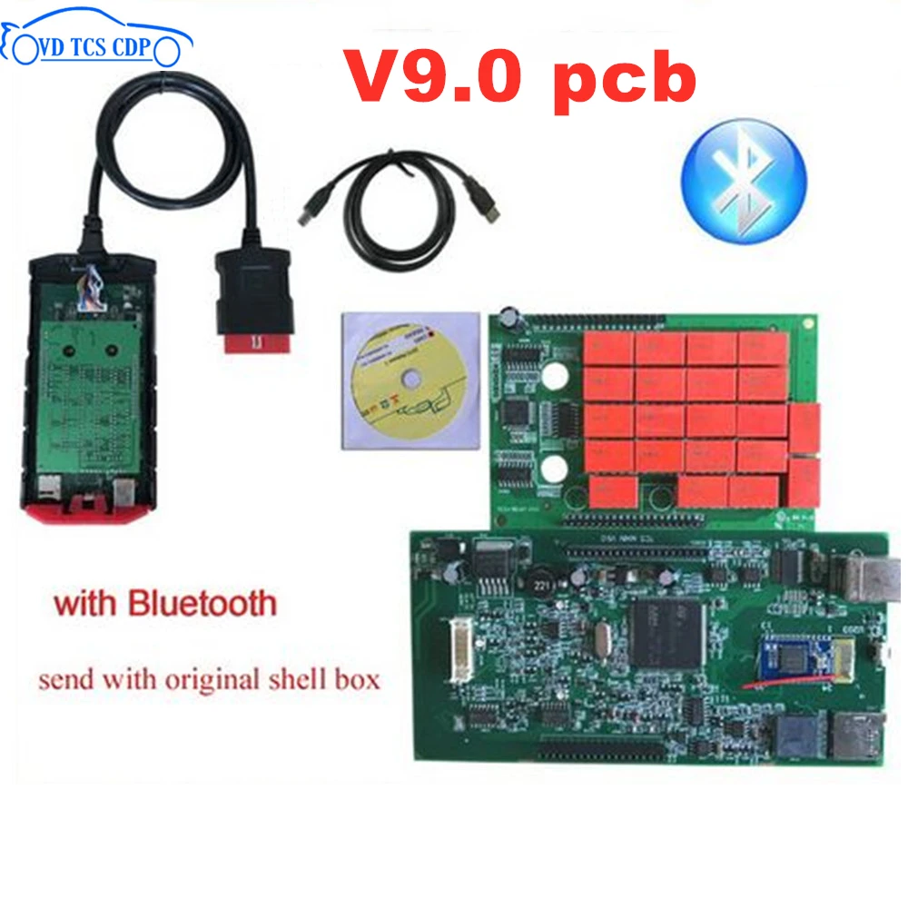 5 шт./лот DHL VD TCS CDP с bluetooth 3,0 pcb 2016R0 keygen Scan vd ds150e cdp для delphis obd obd2 автомобильный грузовик диагностический инструмент