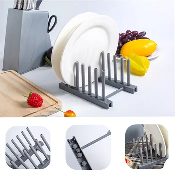 

Detachable Kitchen Shelf Organizer Portable Bowl Dish Draining Shelf Plastic Tableware Rack Kitchen Storage Dish Rack