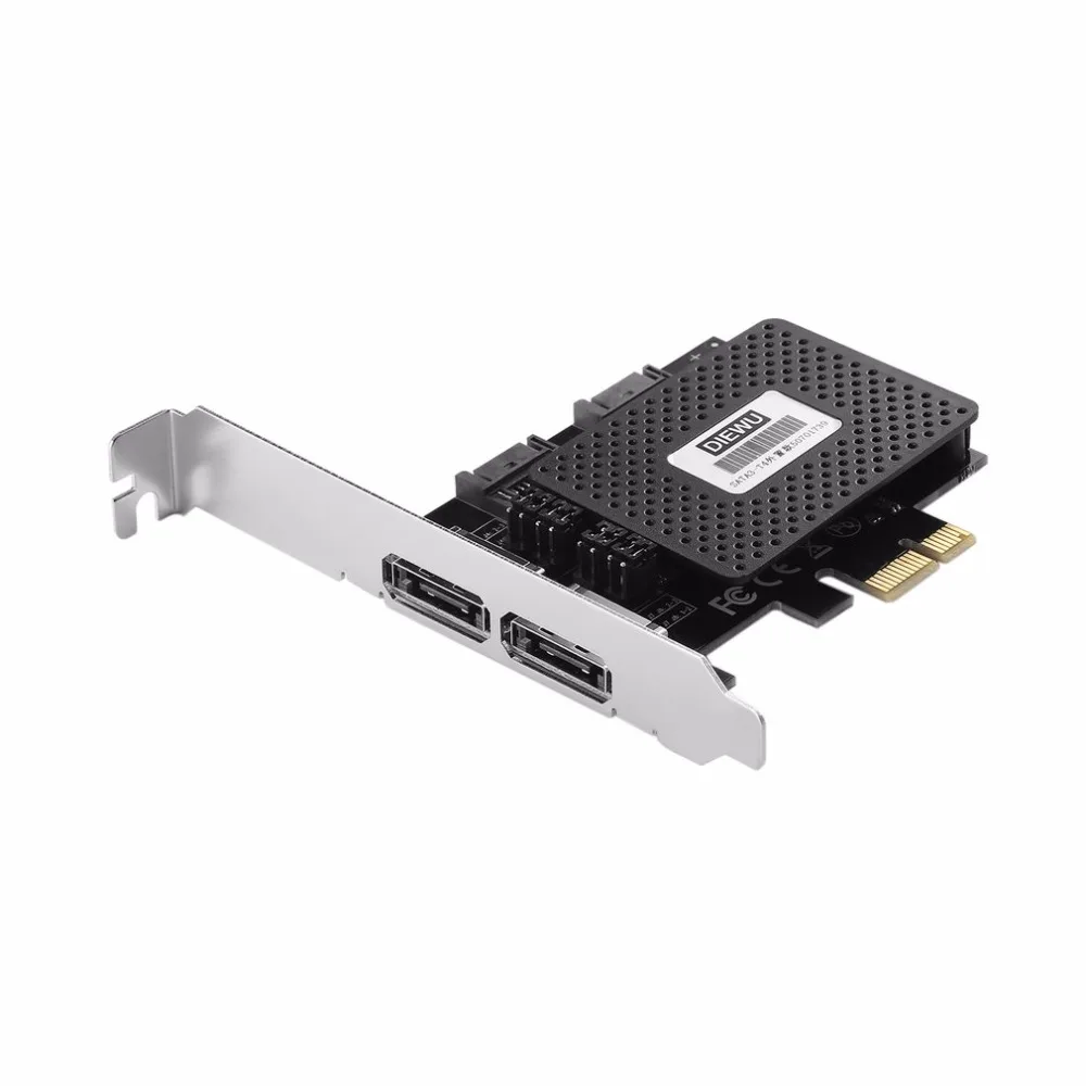 DIEWU Seizing IPQ& I/O PCI-E к ESATA3.0 адаптер расширения активированный SSD твердотельный жесткий диск мульти I/O контроллер карты