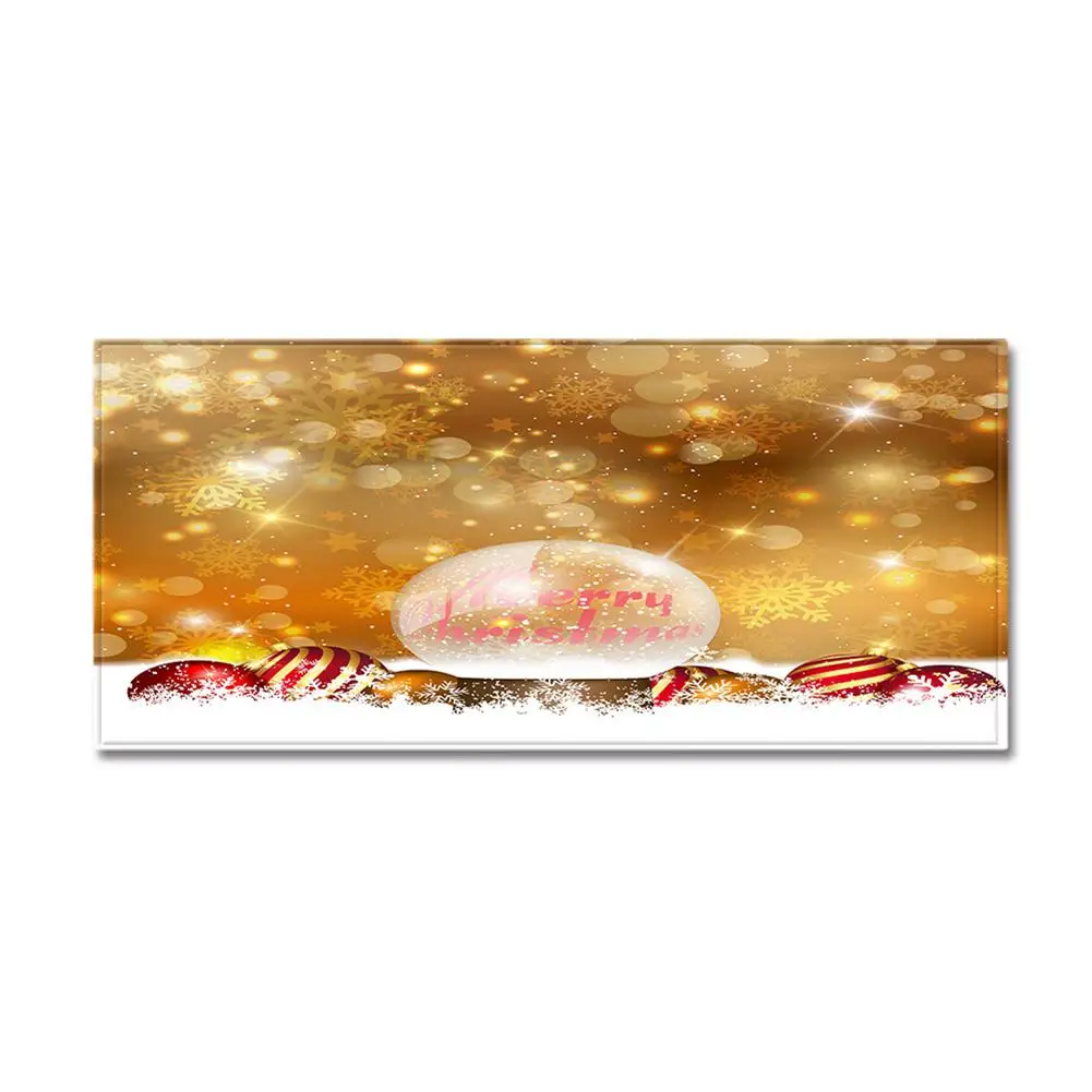 DishyKooker 40*120 см Рождественская серия Печатный Противоскользящий кухонный обеденный напольный коврик ковер