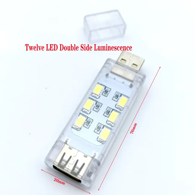 Lampe à poser GENERIQUE Mini portable usb led light bendable lampe pc power  partner bank bk s508