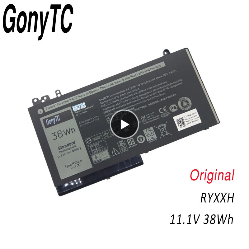 Новый аккумулятор GONYTC RYXXH для ноутбука Dell Latitude 12 5000 11 3150 3160 3550 E5250 E5450 E5550 Series 09P4D2 9P4D2