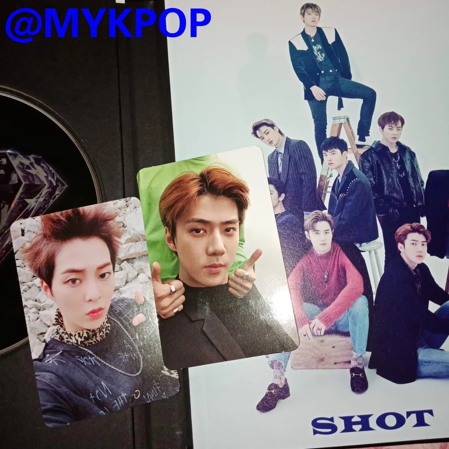[MYKPOP]~ Официальный~ EXO: LOVE SHOT альбом CD+ случайная карта+ альбом Spine KPOP Fans коллекция SA19081104-SHOT Ver