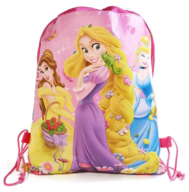 Детский рюкзак с героями мультфильмов disney, комплект для плавания, двухсторонний нетканый рюкзак на шнурке, водонепроницаемые дорожные сумки для хранения
