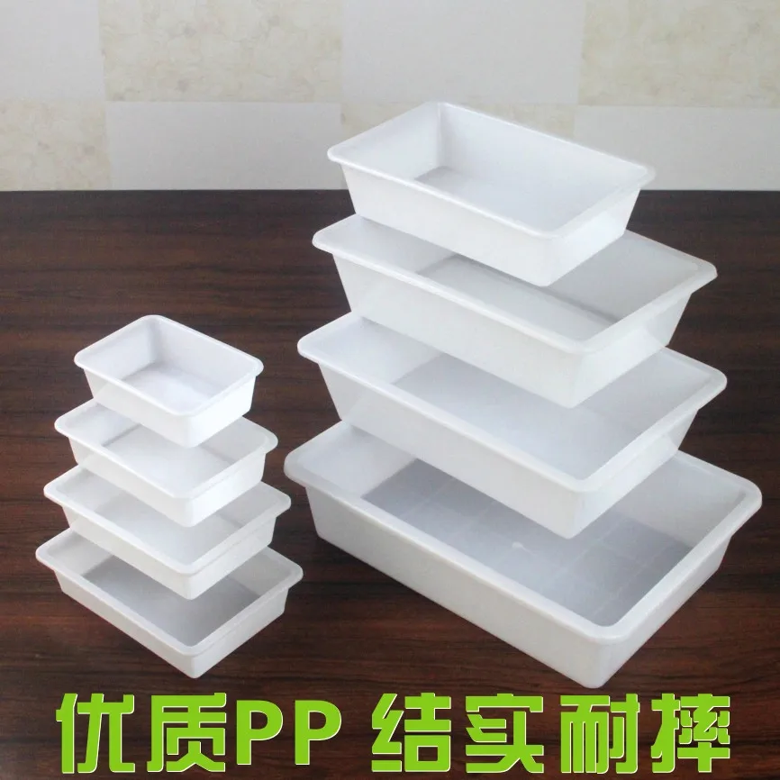 

White Storage Ice Box Plastic Ice Tray Rectangular Box Opening Promotion Gifts Factory Direct Sales