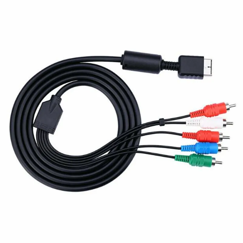 200pcs Hot Sell High Quality Data Cable New 5 Ports AV HDTV Cable For PS2 PS3 FOR Playstation 2 3 Data Cable Games Accessories