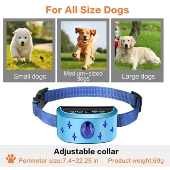 

Dog Bark Collar Rechargeable Pet Puppy Shake Training Collar Waterproof Digital Display Charging Electric Shock Collar