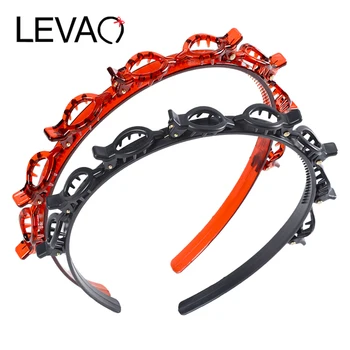 Billige Leveo Frisur Haarnadel Haarband Salon Haar Dekoration Clips Haarband Für Frauen Doppel Pony Frisur Haarnadel Zubehör