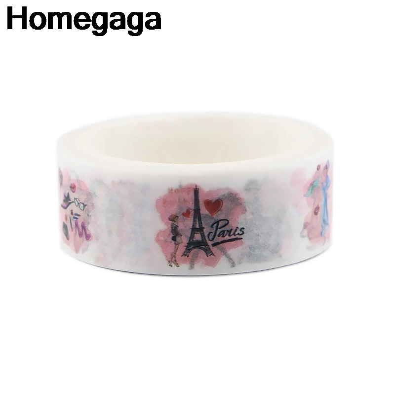 Homegaga стиль Парижа иллюстрация Дети Забавный альбом мультфильм васи клейкие ленты diy Скрапбукинг клейкая маскирующая печатная наклейка D2340