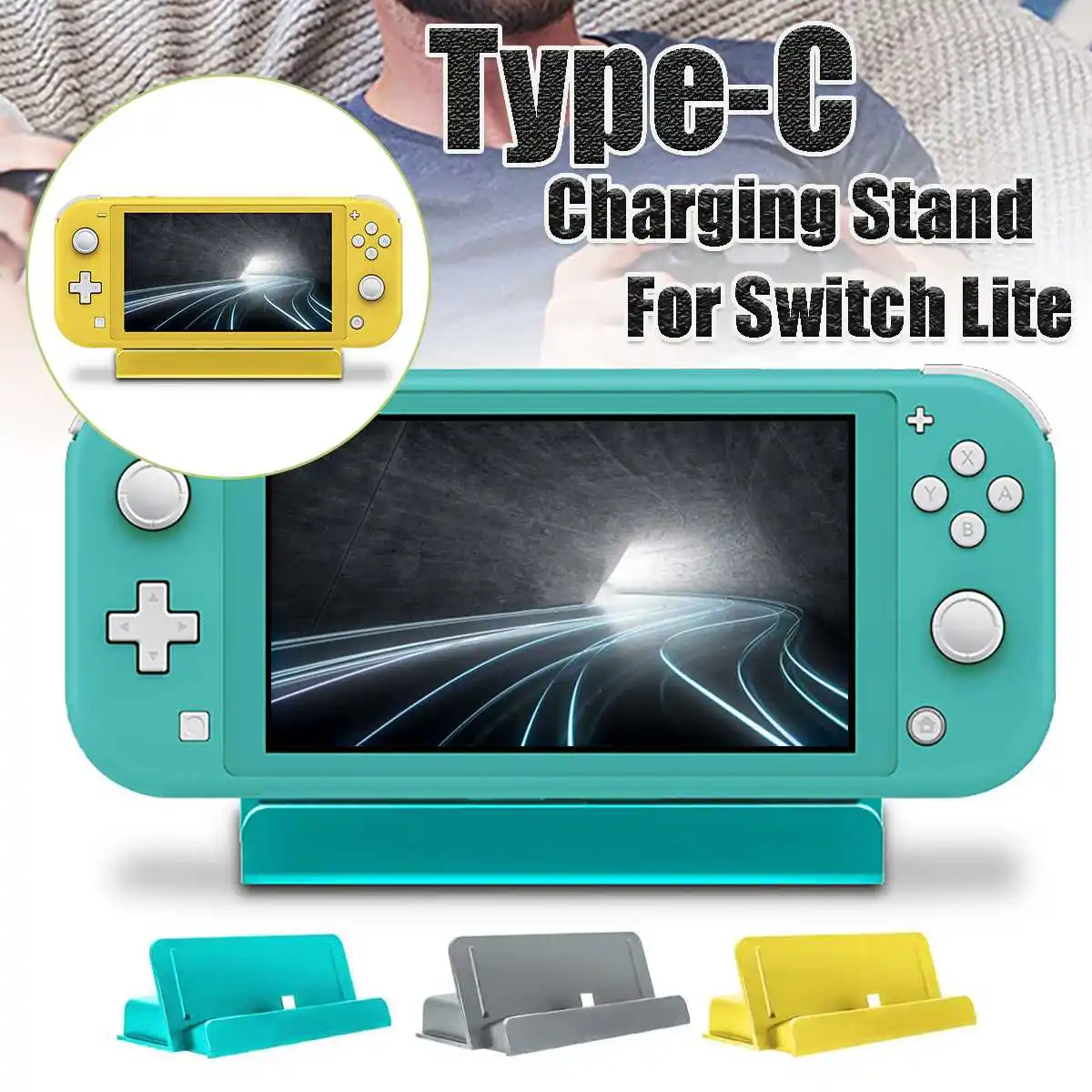 Для Nintendo Switch/Lite консоли Тип-C Зарядное устройство Док-станция для зарядки стенд держатель игровой консоли Зарядное устройство Подставка