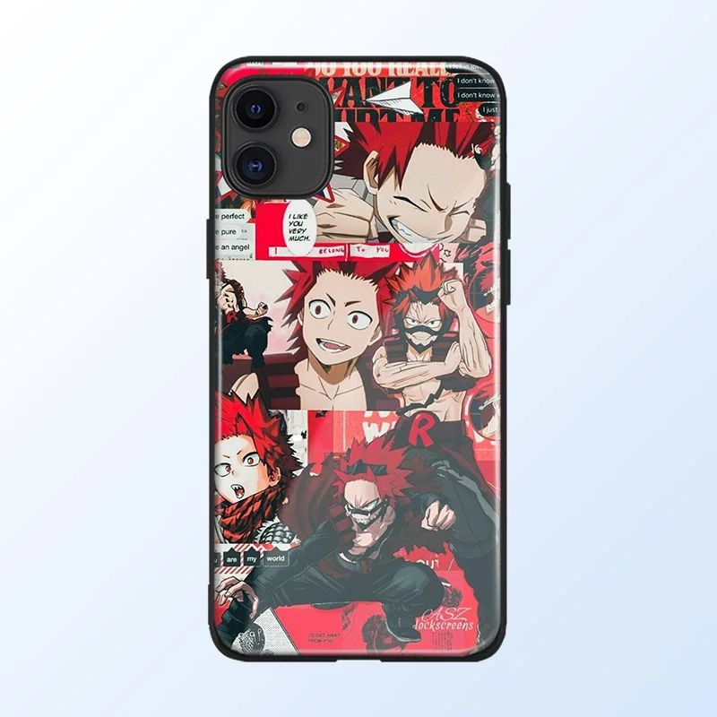 Eijiro Kirishima anime phone case glass shell for iPhone SE 6s 7 8 x xr xs 11 pro max Samsung S note 8 9 10 20 ultra Plus|Fitted Cases| - AliExpress