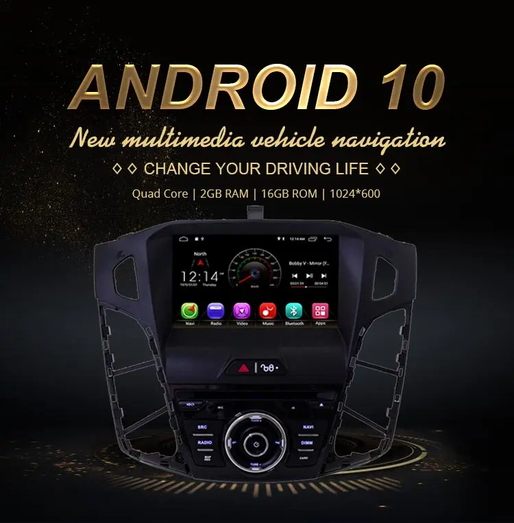 JDASTON Android 10 машинный DVD проигрыватель для Ford Focus 2011 2012 2013 WI-FI gps навигации 1 Din Автомобильный Радио стерео Мультимедиа