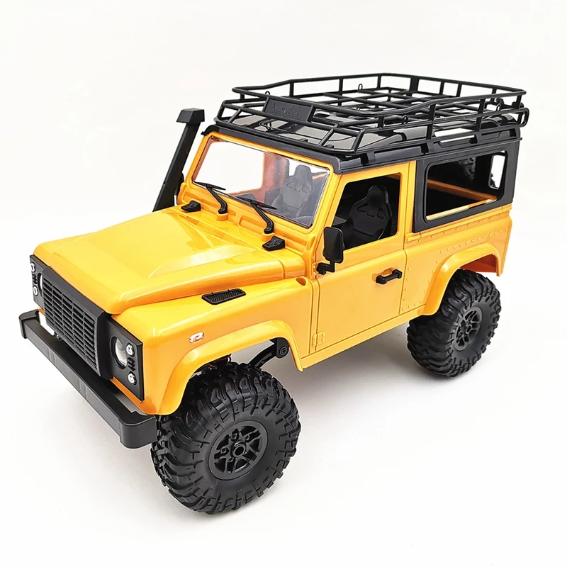 

Hot-Mn-90 1/12 2.4G 4Wd 15Km/H Rc Car With Front Led Light 2 Body Shell Rock Crawler Truck Rtr Toy Christmas Gift Kids Boys(Yell