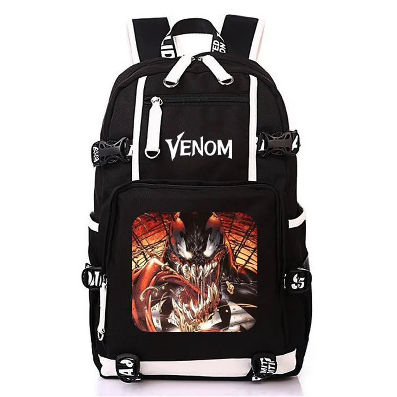 Style-7 Светящиеся школьные сумки Venom, брезентовый Рюкзак с принтом супергероя, сумка для мальчиков и девочек, повседневный дорожный рюкзак для подростков, мужчин, женщин, студентов - Цвет: Style-7