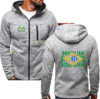 

2019 Brand top Men winter Brazilian Jiu Jitsu Association Gracie Jiu Jitsu Hoodies Men Sweatshirt Tops Casual Gracie Zip hoodie
