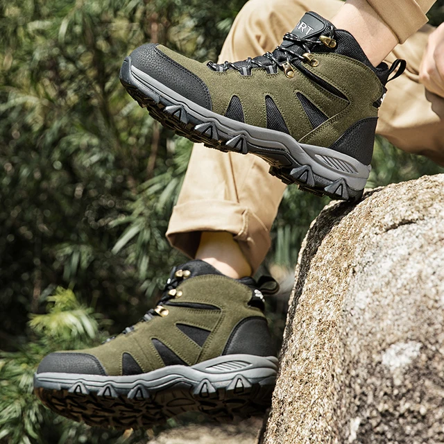  N/P Zapatos de senderismo al aire libre para hombre, zapatillas  de escalada de montañista, impermeables, tácticas, para senderismo, botas  de campamento y senderismo : Ropa, Zapatos y Joyería