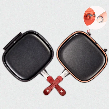 

Frying Pan Double Side Frying Pan Non-Stick Flip Folding Frying Pan Fried Egg Pancake Maker For Household Kitchen Cookware Tools