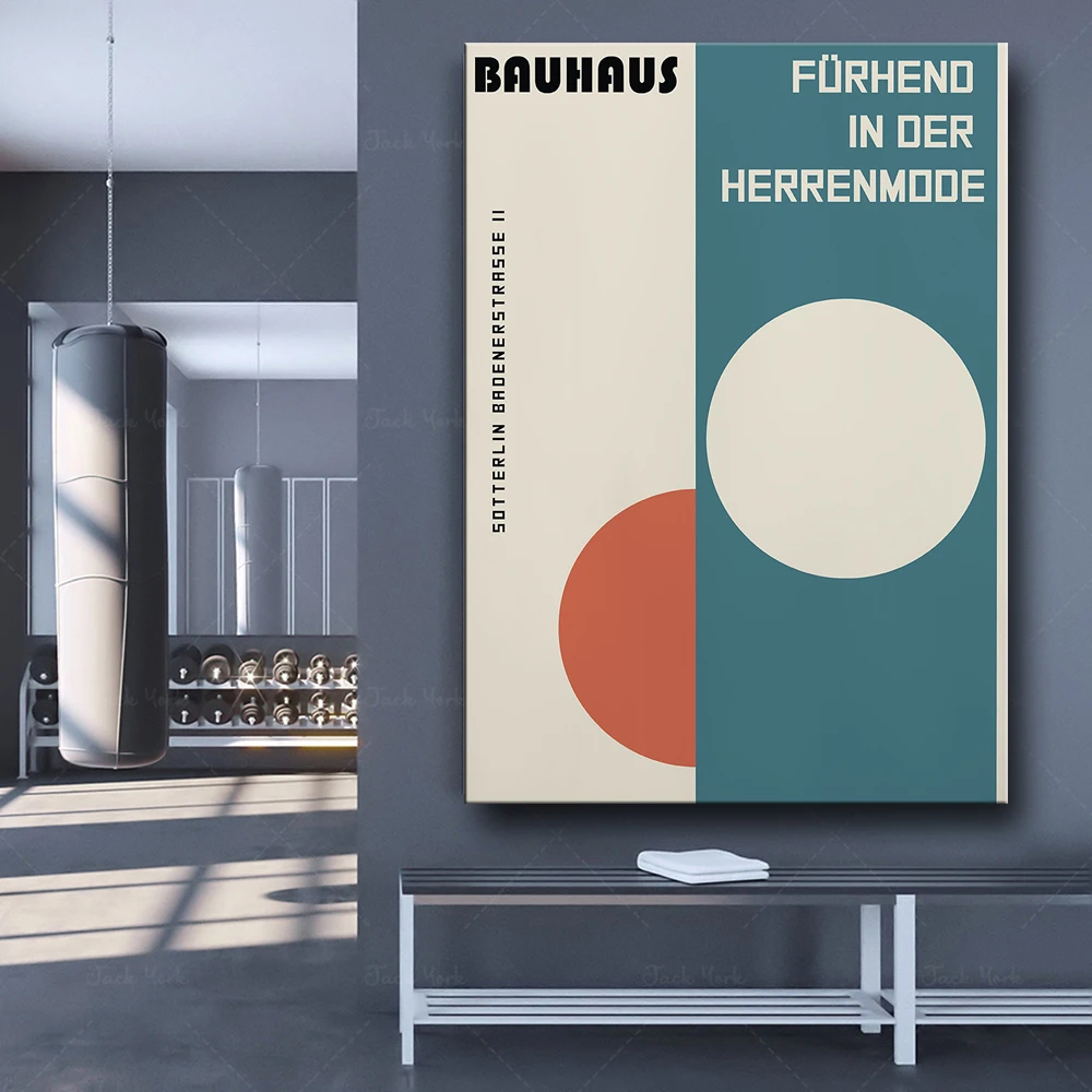 Bauhaus Target Retro Poster Geometric Shape Circles Modern Art Minimal Modernist Wall Decor | Дом и сад