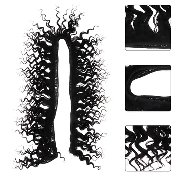 

1Pc Hair Extension Natural Human Hair Wavy 8inch Deep Wave Bundle Hair Piece Wig Braids for Women Girls