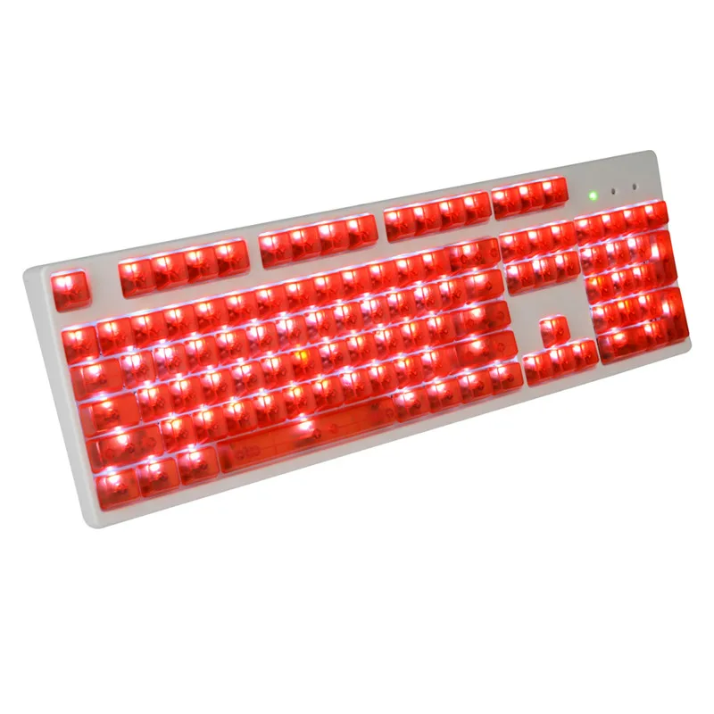 soft keyboard for pc 104 Keys Transparent ABS Keycaps Mechanical Keyboard OEM Profile Non-Engraved Backlight RGB Custom Blank Clear Key cap Mx Switch pc world keyboards Keyboards