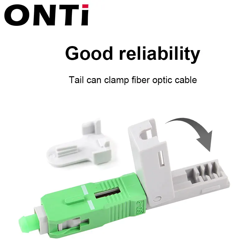 ONTi FTTH SC APC Optical Fiber Quick Connector SC UPC FTTH Fiber Optic Fast Connector Embedded Type ESC250D SC Connector