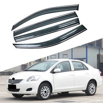 

For TOYOTA VIOS XP90 2005-2013 Car Window Sun Rain Shade Visors Shield Shelter Protector Cover Trim Frame Sticker Accessories