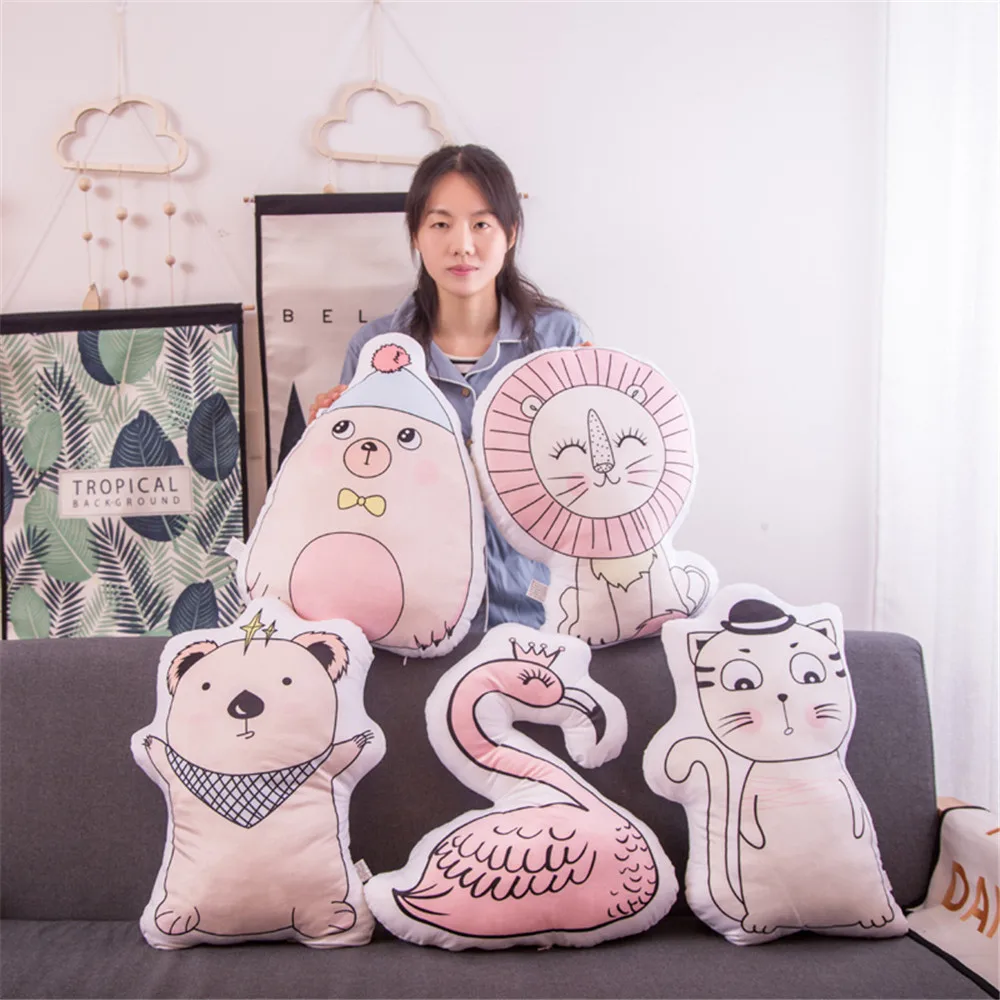 INS/Милая пижама в европейском стиле с лесным животным, подушка, украшение детской комнаты, плюшевые игрушки, подарок для девочек