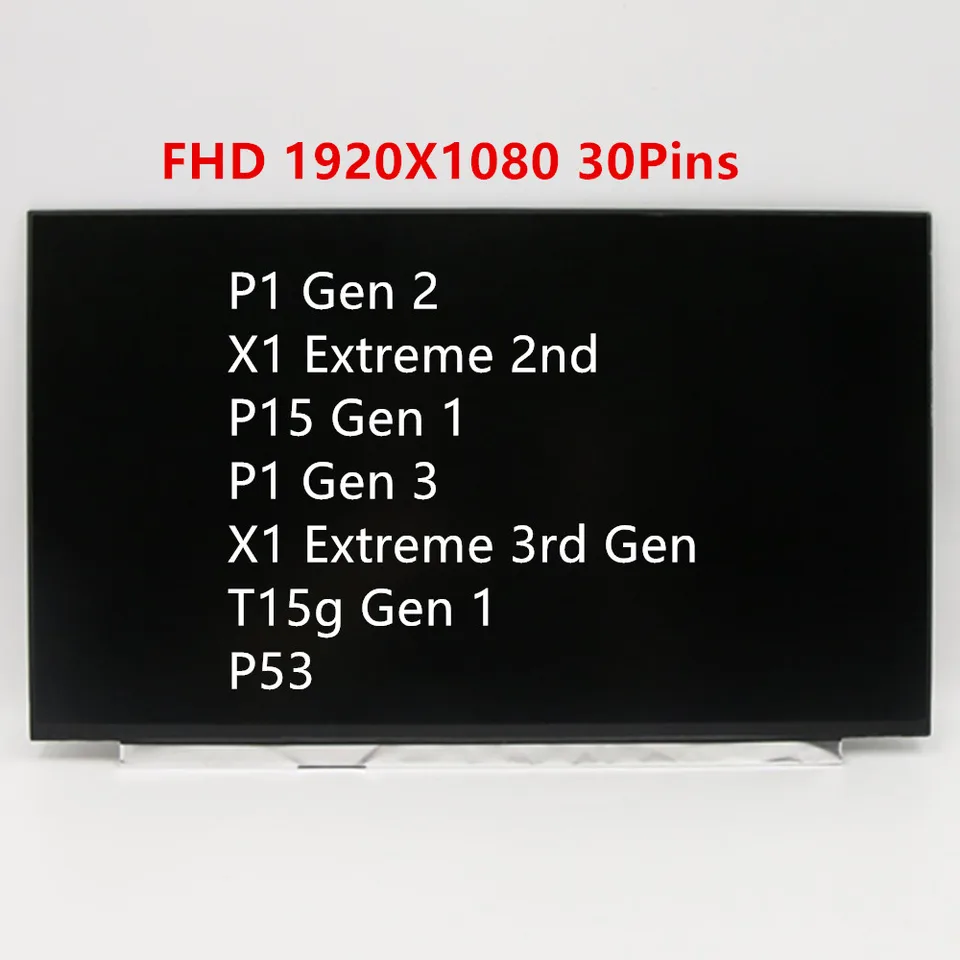 Dalle écran Lenovo ThinkPad P1 Gen 2 20QU 15.6" FHD IPS LED - Neuf - Compatible
