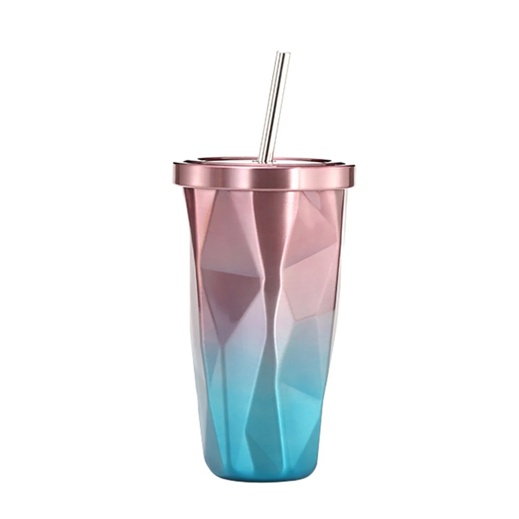 Office Straw Mug Cup 304 Stainless Steel Drinking Cup Bottle Water Insulated Coffee Beer Mug Home Tableware