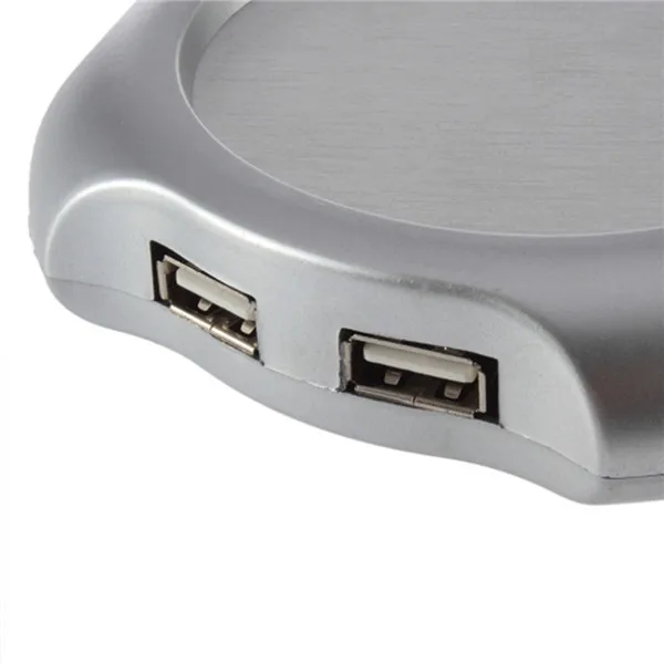 4 порта usb-хаб, чашка для чая, кофе, кружка, подогреватель 50 Макс., температура жидкости, электрическая грелка для ПК, подогреватель, подставка для напитков, чашка, серебряная капля