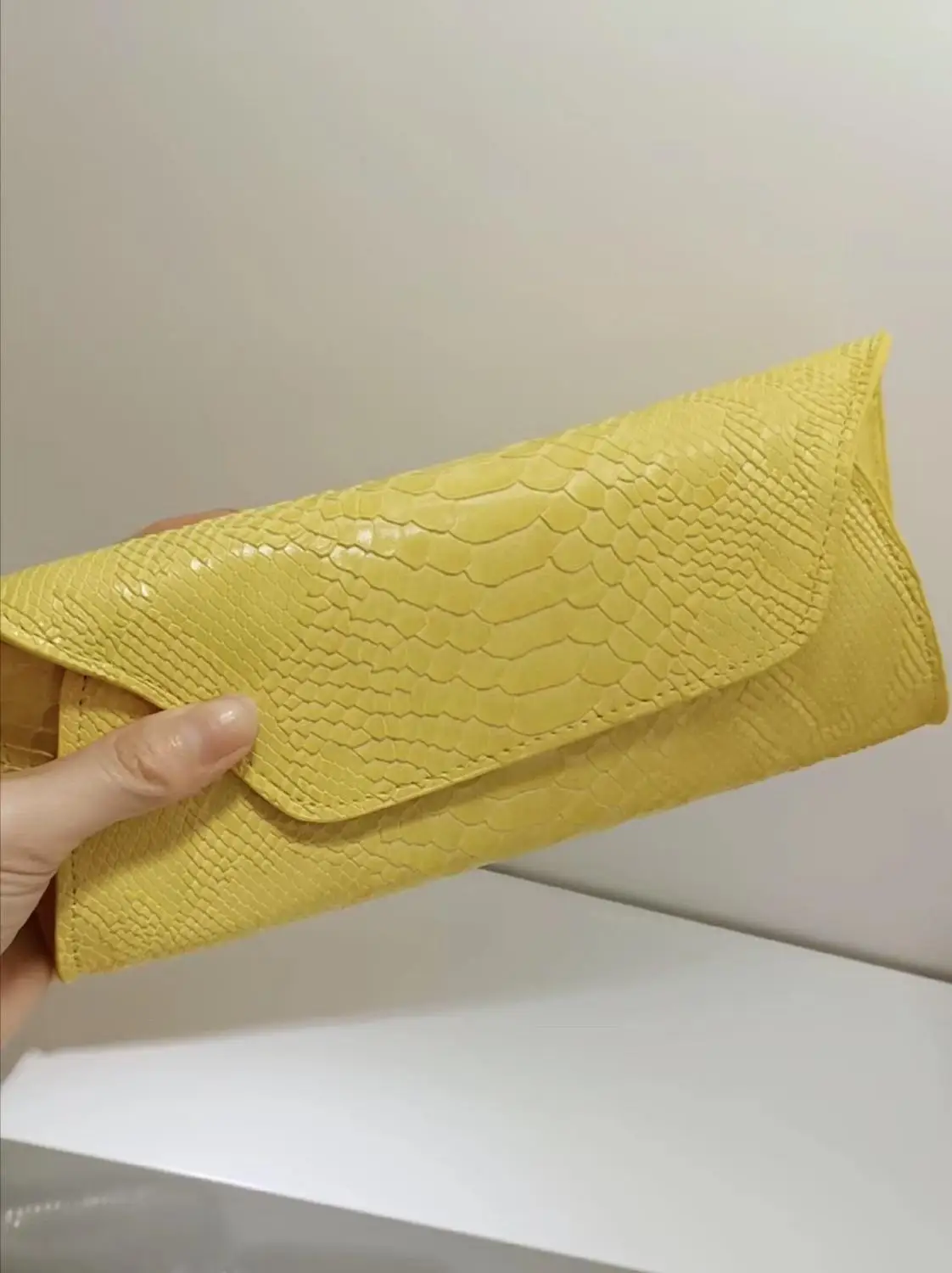 Snake Yellow Модные клатчи стиль женский клатч кошелек из змеиной кожи Сумка Высокое качество конверт клатч женский кошелек - Цвет: Snake Yellow